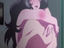 Esposa hentai sexy despierta a su marido con una mamada