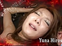 Redhead Asian chick Yuna Hirose gagging a throbbing cock and