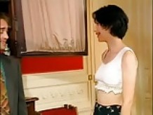 Short Haired French Wife Gets Double Fucked !