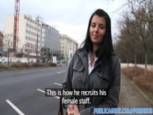 PublicAgent Hot brunette MILF with great tits outdoors sex