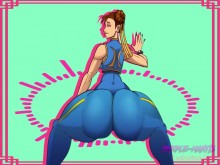 Chun Li sacude su gran culo de 53 años - Edición x5 en bucle súper extendido