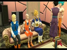 Dragon Ball Porn Epi 18 Hentai Intercambio de Esposas Videl y Nro 18 Folladas como perras Maduras infieles Calientes NTR