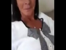 María madura rusa de 54 años jugando en Skype en Skype