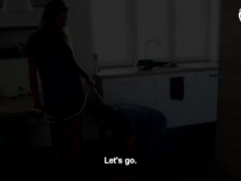 Princesa y su esclava de pie por diversión (femdom, asfixia, adoración de zapatos, adoración de pies, pies maltratados, dedos de los pies)