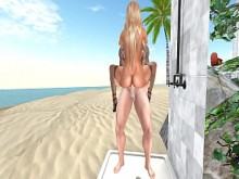 Segunda vida: follando una puta rubia