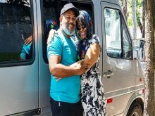 BBW Ebony maduro recogido para anual profundo