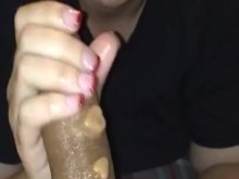 Gran mamada y trabajo manual