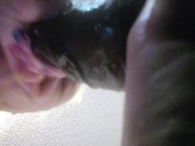 POV Granny Swallowing BBC Extreme Cler-up