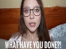 «¿Te corriste en mi coño?» Creampie a mi madrastra después de frotarle el coño.