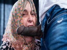 feo pañuelo en la cabeza abuela áspera BBC culo estirado