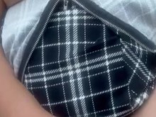 Me tocó lentamente para ti papi en la entrada de mi casa