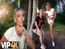 MAMI4K. La puma rusa Malusha encontró a un tipo con una polla enorme en el parque y se lo folló en 5 minutos