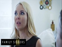 Linda madrastra con culo de burbuja monta a su hijastro - Family Sinners